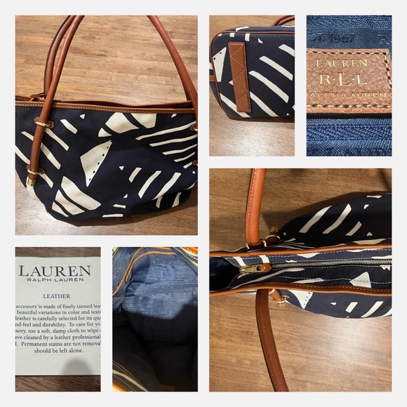 Lauren Ralph Lauren Handbags - Lauren Ralph Lauren Black and Tan Women's Bag